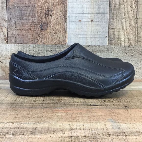 Scrub Zone Loafers Unisex Womens 9 Mens 7 Energize Black Work Shoes - Picture 1 of 12